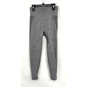Gymshark Womens Gray High-Waist Seamless Leggings Large Logo Size Medium